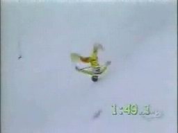 Skiier Crashes At High Speed
